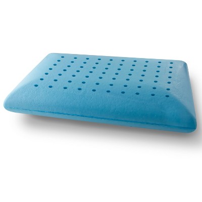 Cool-Blue Medium Memory Foam Pillow with Knitted Polyester Cover