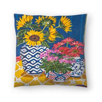 Americanflat Farmhouse Botanical Summer Trio Throw Pillow By Mandy Buchanan