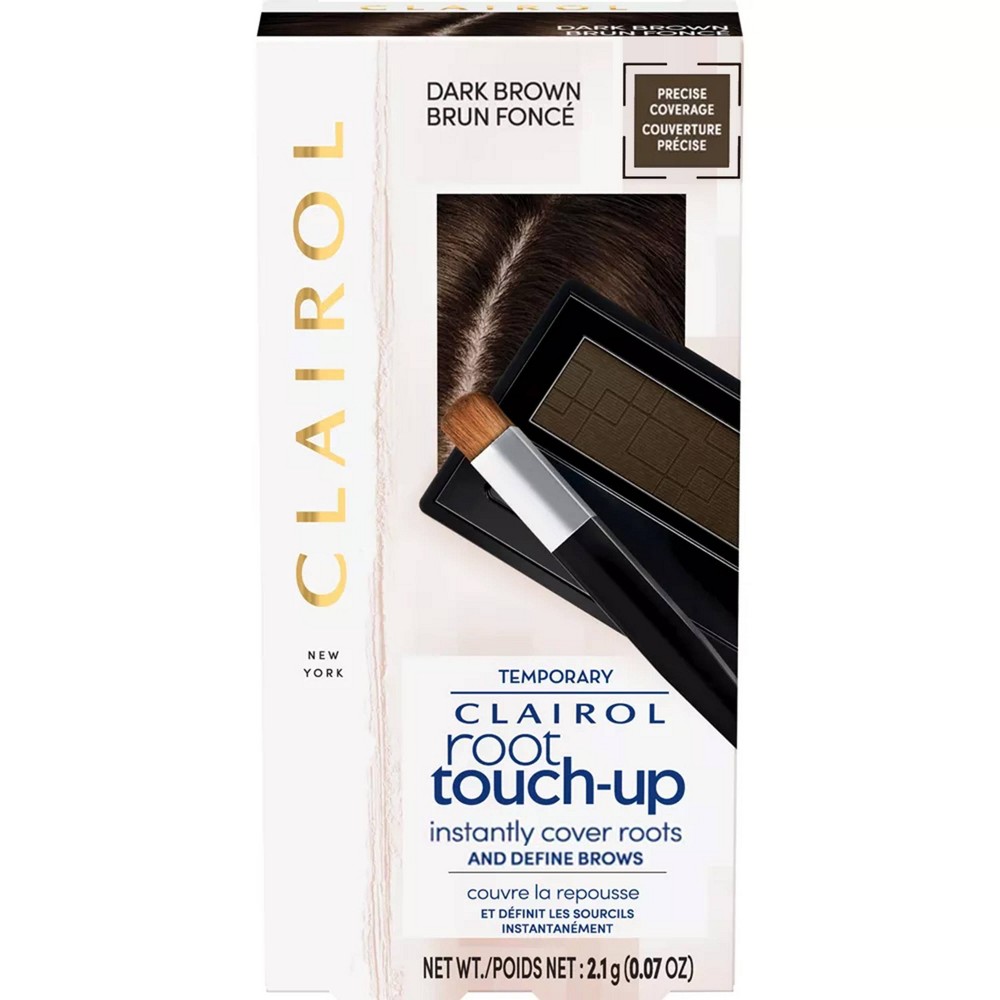 Photos - Hair Dye Clairol Root Touch Up Powder - Dark Brown Temporary Hair Color Compact 