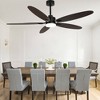 Bella Depot 60" Black Modern Ceiling Fan with Light and Remote 6-speed Reversible Fan - 3 of 4