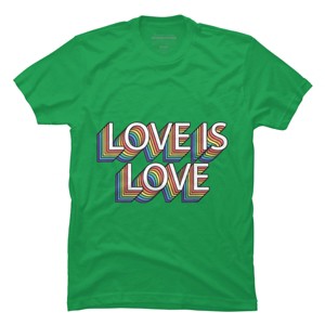 Adult Design By Humans Retro Love Is Love Pride By DudleyjazT-Shirt - 1 of 2