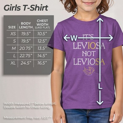 Harry Potter Girl's Harry Potter Hermoine Leviosa Not Leviosa T-Shirt - Purple Berry - Large — фото 5