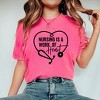 Simply Sage Market Women's Nursing Is A Work of Heart Short Sleeve Garment Dyed Tee - 2 of 2