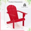 Tangkula 2PCS Patio Adirondack Chair w/ Inclined Seat High Backrest & Wide Armrests - 4 of 4