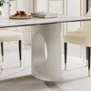 NicBex Dining Table Sintered Stone Composite Tempered Glass Table with Carbon Steel Base for Dining Room - 2 of 4