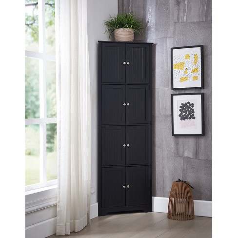 Kings Brand Furniture Lyons 4-Tier Corner Kitchen Pantry Storage Cabinet with 8 Doors - image 1 of 4