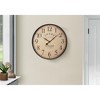 Cesicia 20" Round Wall Clock, Brown - 4 of 4