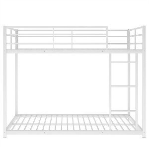 COWLOWN Full over Full Metal Bunk Bed with Ladder, Low Profile Sturdy Bunk Bed Frame for Kids, Teens, and Adults - 1 of 4