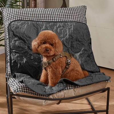 Small Black and Dark Gray Waterproof Outdoor Pet Blanket