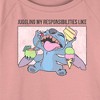 Juniors Womens Lilo & Stitch Juggling my Responsibilities Like Sweatshirt - 2 of 3