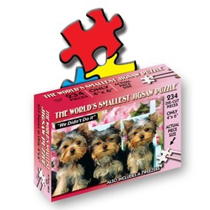TDC Games World's Smallest Jigsaw Puzzle - We Didn't Do It - Measures 4 x 6 inches when assembled - Includes Tweezers - 1 of 3