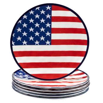 Set of 6 Stars and Stripes Dinner Plates - Certified International