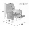 Teddy Rocking Chair with Adjustable Footrest for Living Room,Modern Rocking Chair with Wooden Legs for Bedroom,Fabric Nursery Rocking Chair-Koiai - 4 of 4