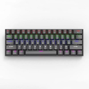 Wired mechanical keyboard, 61-key blue bearing, TYPE-C line interface mixed light - 1 of 1