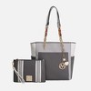 MKF Collection Rochelle Vegan Color Block Vegan Leather Women’s Tote Bag with Wristlet by Mia K - 2 of 4