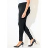 Catherines Women's Plus Size Black Label Grommet Ponte Pant - 4 of 4