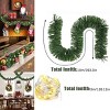 393.3 Inch Christmas Norfolk Pine Garlands with 118 Inch Warm Light Artificial Tinsel Pine Greenery Pine Stem Garland for Home Garden Artificial - 3 of 4