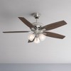 Hunter 52" Newsome Lighted Ceiling Fan Brushed Nickel Finish, Medium Walnut Blades, 5 Blades, Pull Chain Control - 4 of 4