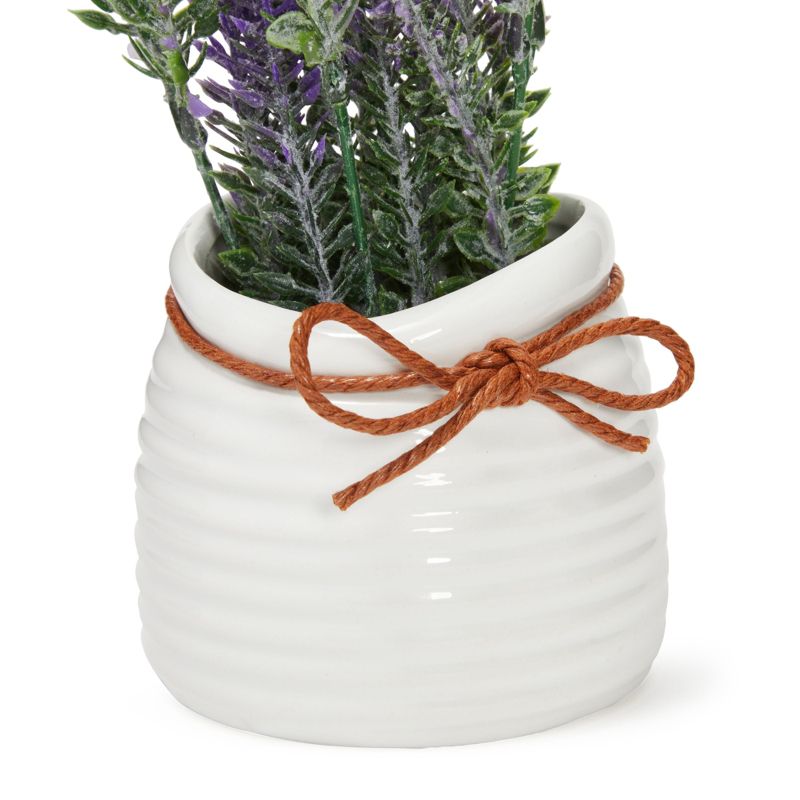 Juvale Artificial Lavender Flowers in Ceramic Vase for Bathroom Decor (9 x 3.3 in), 4 of 8