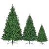 VisioGear Craft Activity Kits 8FT, 6FT, 4FT Pre-Lit Green Pine Artificial Christmas Tree, Set of 3 Hinged Xmas Trees, Green - 2 of 4
