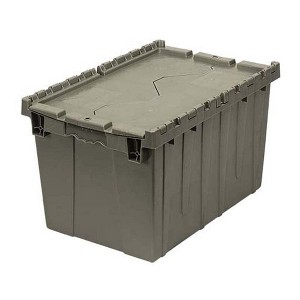 Quantum Storage Systems Heavy Duty Attached Top Container, 21-1/2"W X 15-1/4"D X 12-3/4"H Overall Size, 1.67 Cu.Ft. Volume, Recessed - 1 of 2
