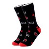 Women's Black And Red Lady Bug Novelty Face Novelty Socks - 2 of 3