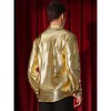 Lars Amadeus Men's Long Sleeves Button Down Nightclub Shiny Metallic Shirts - 3 of 4