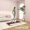 FIONECA Soozier Under Desk Walking Pad with Remote, LED Display & Wheels ¨C 264 LB Capacity, Pink - 3 of 4