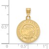 Black Bow Jewelry 14k Yellow Gold Plated Sterling Silver Nevada Wolf Pack NCAA Medium Pendant - 2 of 3