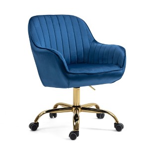 NicBex Adjustable Height Velvet Swivel Office Chair with High Back for Work Study Vanity,Bedroom - 1 of 4