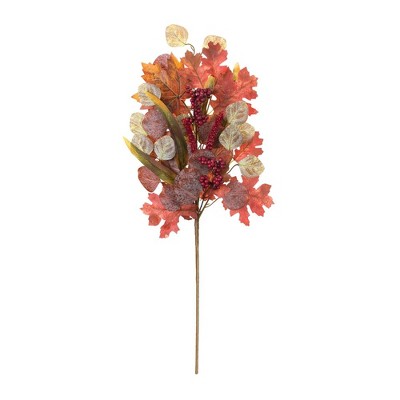 Rustic Red and Brown Fall Foliage Leaf Stems Set