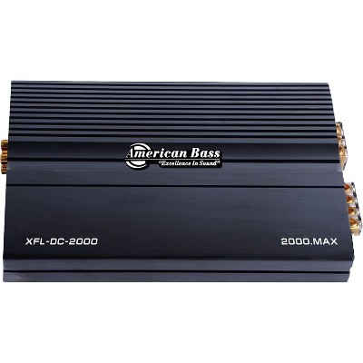 American Bass XFL DC 2000 Monoblock 4 Channel Class D 2000 Watt Max Power 180Hz Low Pass Car Audio Amplifier with Bass Boosting Functionality, Black