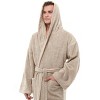 Arus Men's Turkish Cotton Hooded Robe, Absorbent Terry Cloth Bathrobe with Hood - 3 of 4
