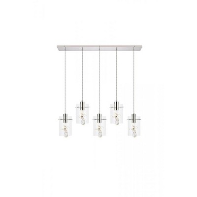 Elegant Lighting Hana 5 lights Chrome Pendant