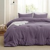 Bedsure | 3Pcs Beige Soft Warm Imitation Washed Cotton Bed Comforter Sets for All Seasons - 2 of 4