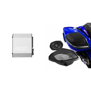 Diamond Audio MS694NEOLK24 24+ HD Cut-In Lid Kit with MS69NEO 6" x 9" Motorsport High Output Neo Midrange and Cicada Audio FLX700.4 4 Ch Pro Amplifier - 1 of 4
