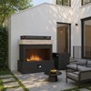 YARDSIGHT Propane Ventless Gas Fireplace 50,000 BTU, Durable Iron Build, Gray & Black Finish, Outdoor-Ready with Protective PVC Rain Cover - 2 of 4