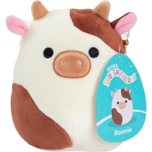 Squishmallows 5" Ronnie The Brown Cow Plush - Official Kellytoy - Soft & Squishy Cow Stuffed Animal - Fun for Spring, Girls & Boys - 5-inch - 1 of 3