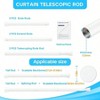 2 Pack White Tension Curtain Rod 28 to 48 Inch Adjustable Expandable Pressure Spring No Drilling Bedroom Doorway Closet Door - 2 of 4