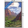 Trends International Lantern Press - Zion National Park, Utah, Zion Canyon View Framed Wall Poster Prints - 3 of 4