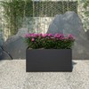 LeisureMod Rectangular Planter in Fiberstone with Drainage Holes for Indoor and Outdoor Home Bloom Collection - 2 of 4