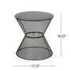 NicBex Outdoor End Table Modern Hourglass Shape Outdoor Coffee Table Outdoor Side Table, Breezy Mesh Look Patio Table Small Table for Backyard - 3 of 4