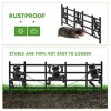 15 Pack Animal Barrier Fence, 8in(H) X 24 in(L) Decorative Garden Fence, Rustproof Metal Garden Fence Border, Dog Rabbits Fences Panel Ground Stakes - 3 of 4