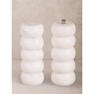 Quinto Marble Salt & Pepper Set - Large