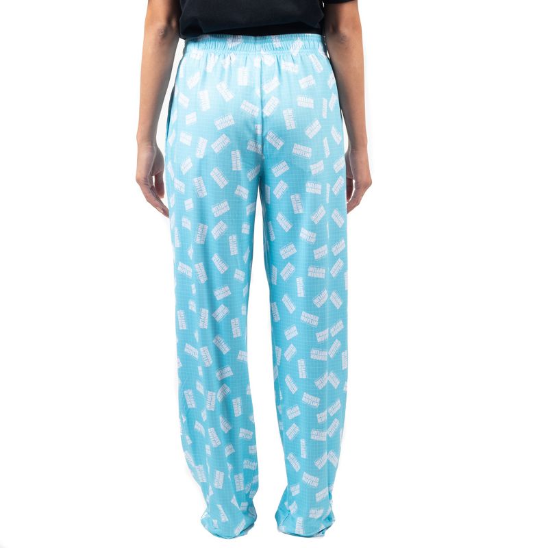 The Office Blue AOP Dunder Mifflin Women's Sleep Pajama Pants, 4 of 5