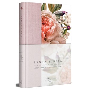 Biblia Reina Valera 1960 Letra Grande. Tapa Dura, Tela Rosada Con Flores, Tamaño Manual / Bible Rvr 1960. Handy Size, Large Print, Hardcover, Pink - 1 of 1