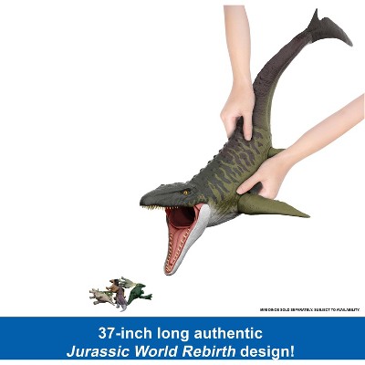 Детские фигурки Jurassic World Rebirth Super Colossal Mosasaurus Action Figure, Dinosaur Toy — фото 5