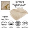 Flannel Fleece Throw Blanket- For Couch, Home Decor, Bed, Sofa & Chair- Oversized 60" x 70", Soft & Plush Microfiber in Desert Tan by Hastings Home - 2 of 4