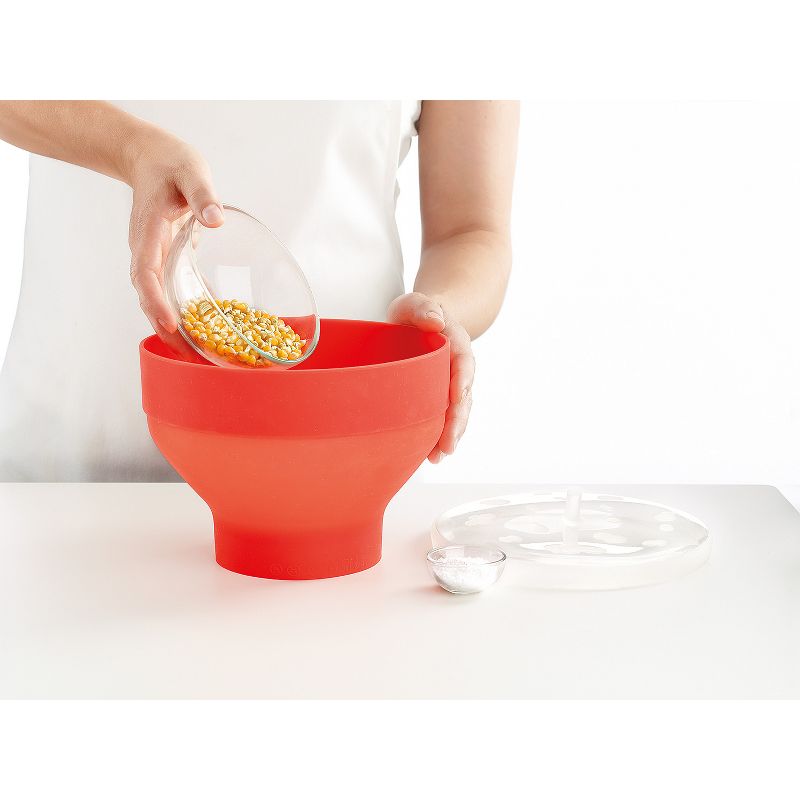 Lekue Microwave Jumbo Popcorn Maker XL, Red, 3 of 7