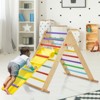 Costway Toddler Folding Climbing Toys Montessori Wood Climbing Triangle Set w/Ramp Slid - 3 of 4